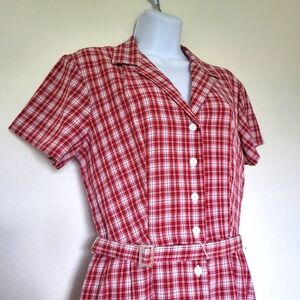 Cristin Stevens Vintage 90s Plaid Shirt Dress Medium